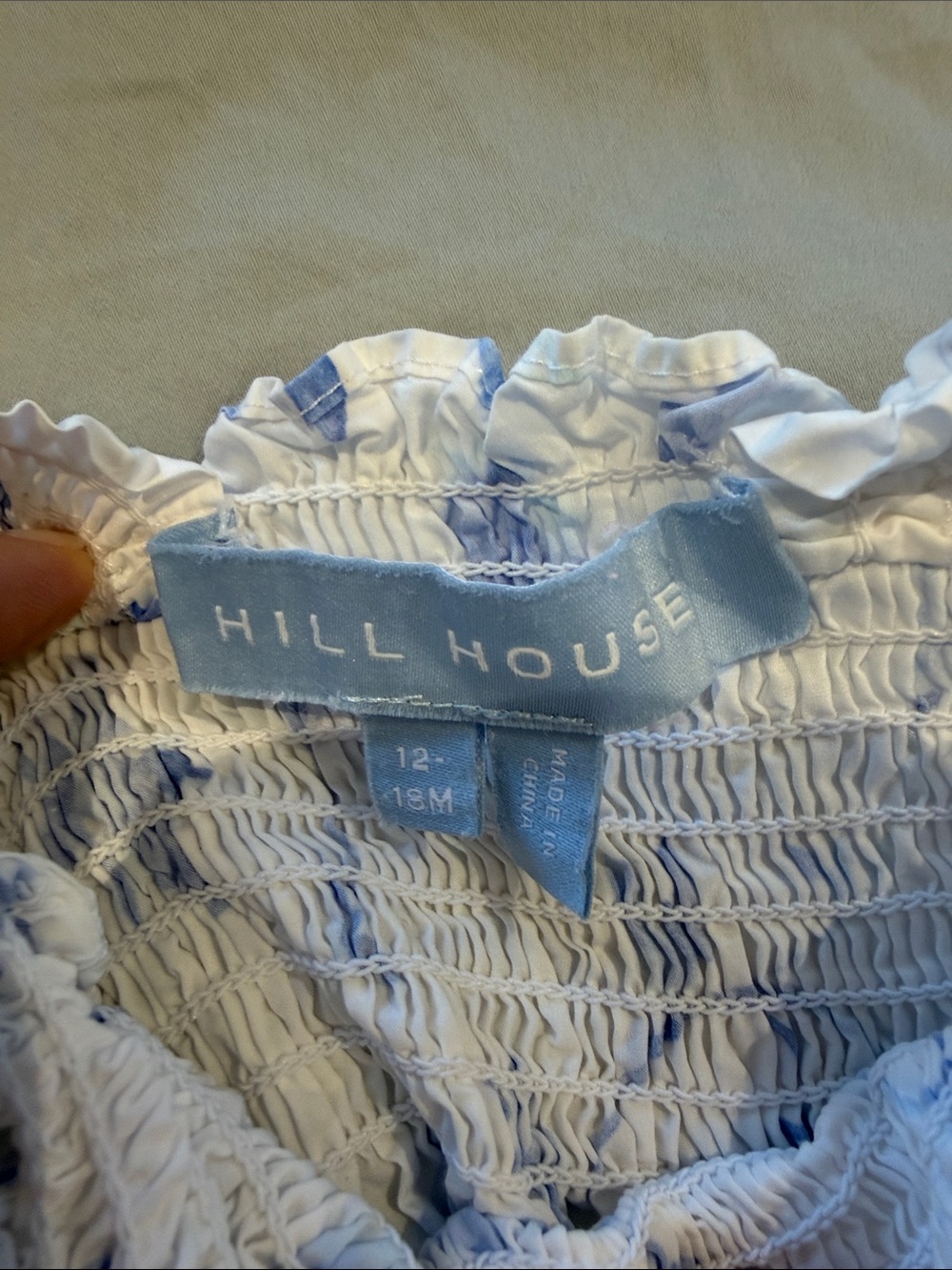 Hill House Sundress with Blue Floral Print - Picture 2 of 3